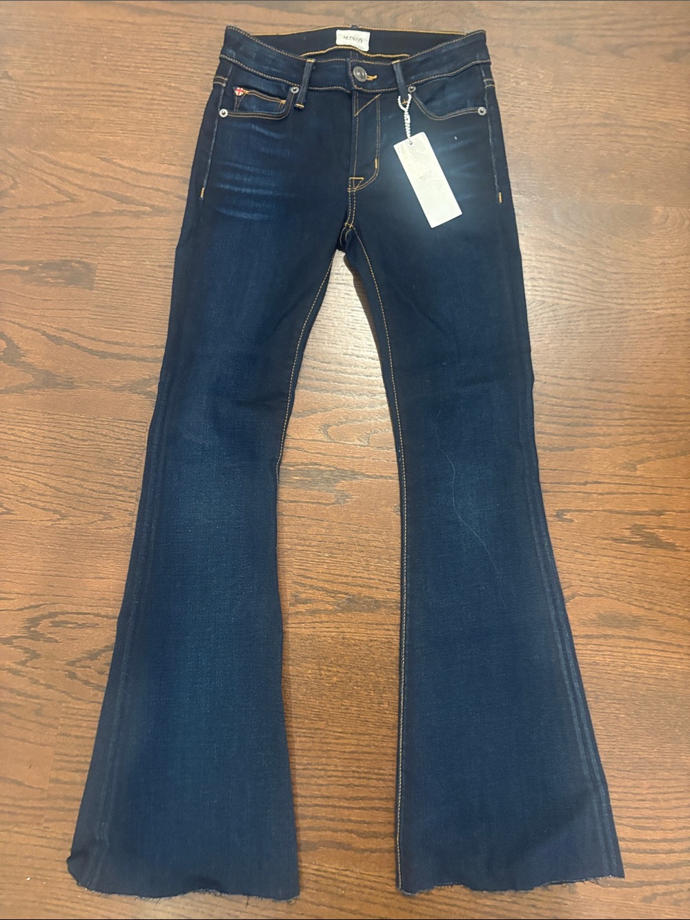 Hudson Jeans Dark Indigo Flare Wide-Leg Jeans